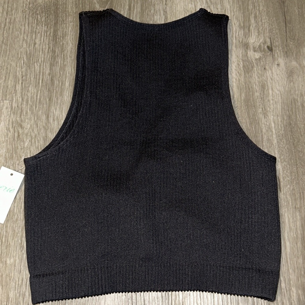 🩷FIRM PRICE🩷 Aerie black front twist cropped top - Picture 4 of 5